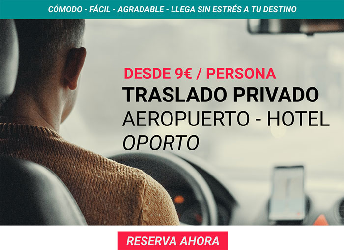 Private transfer from Porto Airport to the city center